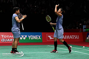Greysia Polii/Apriyani Rahayu saat berlaga di Indonesia Masters 2018.