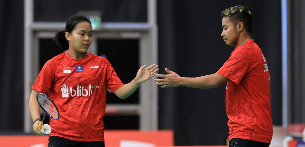 kekompakan Rehan Naufal Kusharjanto/Siti Fadia Silva Ramadhanti di lapangan.