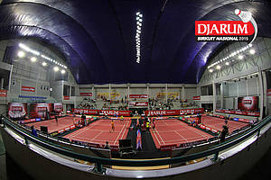 Suasana GOR Dempo, Jakabaring Sport City, Palembang.