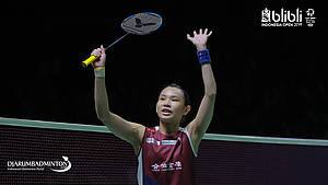 Ekspresi Tai Tzu Ying (Taiwan).