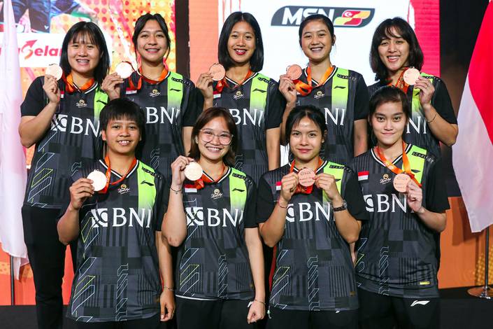 Skuad putri Indonesia pada BATC 2024 (Humas PP PBSI)