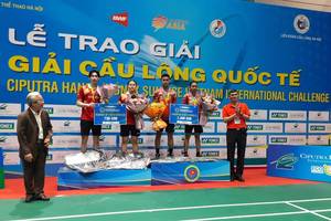 Jafar Hidayatullah/Aisyah Salsabila Putri Pranata rebut gelar juara ganda campuran Vietnam International Challenge 2023 (Humas PP PBSI)