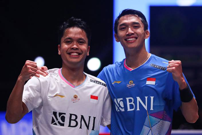 Anthony Sinisuka Ginting & Jonatan Christie (Humas PP PBSI)