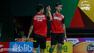 Daniel Marthin (kanan) terpilih menggantikan Leo Rolly Carnando di skuat bulutangkis Indonesia untuk SEA Games Filipina 2019 mendatang.