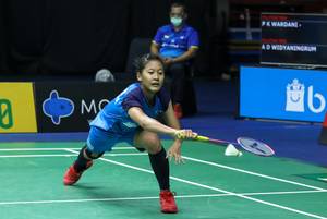 Putri Kusuma Wardani saat berlaga di ajang Mola TV PBSI Home Tournament, Juli lalu.