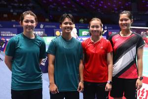 Ribka Sugiarto, Meilysa Trias Puspitasari, Rachel Allessya Rose, & Lanny Tria Mayasari (Humas PP PBSI)