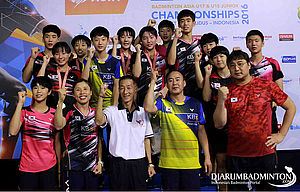 Tim Korea Berhasil Membawa Pulang 3 Gelar di Ajang Blibli.com Badminton Asia U17 dan U15 Junior Championships 2016.