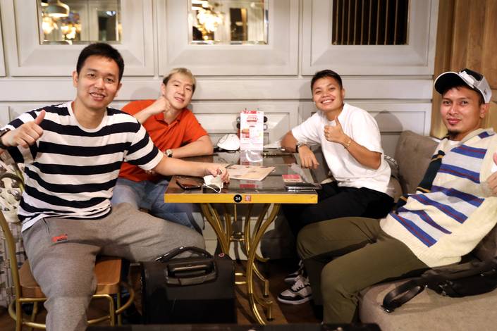 Hendra Setiawan, Marcus Fernaldi Gideon, Apriyan Rahayu, & Mohammad Ahsan (Humas PP PBSI)