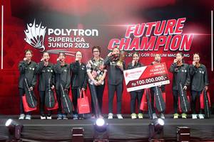 Banthongyord keluar sebagai juara Polytron Superliga Junior 2023 (Djarum Badminton)