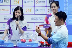 Prosesi undian pada Asian Games Huangzhou 2022 (Humas PP PBSI)