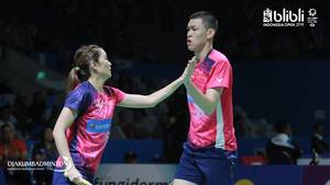 Tan Kian Meng/Lai Pei Jing (Malaysia) saat berlaga di ajang Blibli Indonesia Open 2019 BWF World Tour Super 1000.