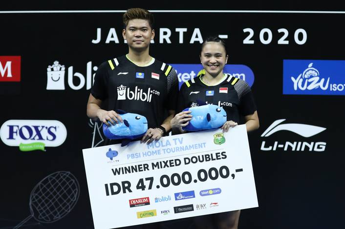 Praveen Jordan/Melati Daeva Oktavianti juara Mola TV PBSI Home Tournament.