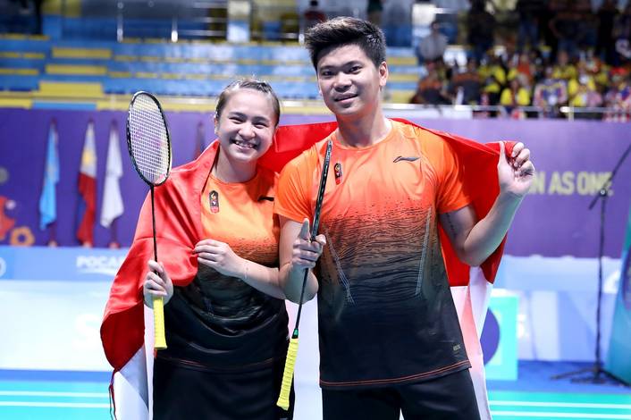 Praveen Jordan/Melati Daeva Oktavianto (Indonesia) sukses merebut medali emas SEA Games 2019 Filipina.