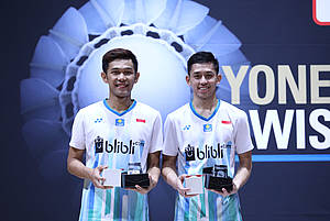 Fajar Alfian/Muhammad Rian Ardianto (Indonesia) juara Swiss Open 2019 BWF World Tour Super 300.