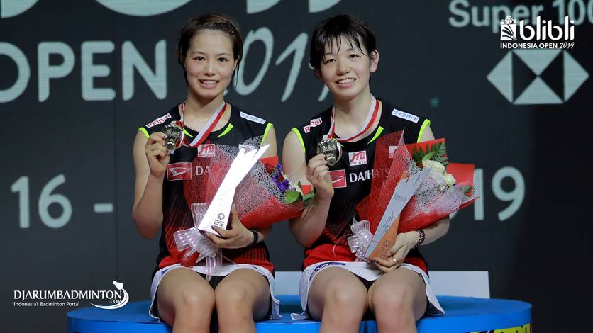 Yuki Fukushima/Sayaka Hirota (Japan) the Blibli Indonesia Open 2019 Women’s Doubles title winner.