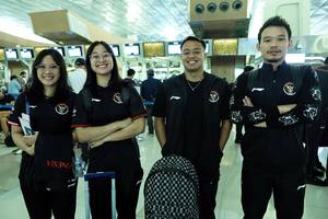 Pitha Haningtyas Mentari, Lisa Ayu Kusumawati, Rehan Naufal Kusharjanto, & Rinov Rivaldy (Humas PP PBSI)