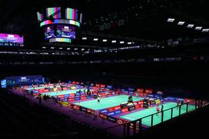 Latihan perdana di Chengdu Hi Tech Zone Sports Center Gymnasium (Humas PP PBSI)