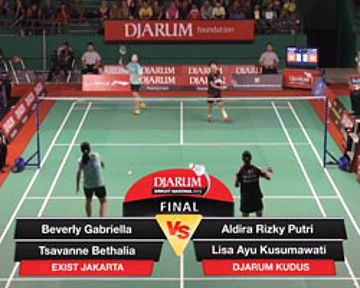 Aldira Rizky P. / Lisa Ayu K. (Djarum Kudus) VS Beverly Gabriella / Tsavanne B. (Exist Jakarta)