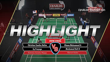 Christian Candra Halim/Eq Prayoga (Daihatsu Candra Wijaya) VS Ghana Muhammad Al Ilham/Mochamad Rafi Rizqi Kurniawan (Djarum Kudus)