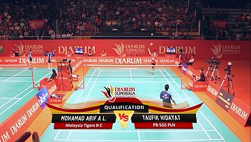 Mohammad Arif A (MALAYSIA TIGERS) VS Taufik Hidayat (PB SGS PLN) DJARUM SUPERLIGA 2013