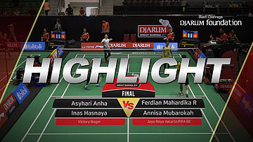 Asyhari Anhar/Inas Hasnaya (Victory Bogor) VS Ferdian Mahardika Ranialdy/Annisa Mubarokah (Jaya Raya Jakarta/FIFA BC)