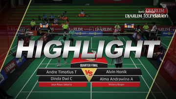 Andre Timotius T/Dinda Dwi C (Jaya Raya Jakarta) VS Alvin Honik/Alma Andrawina A (Victory Bogor)