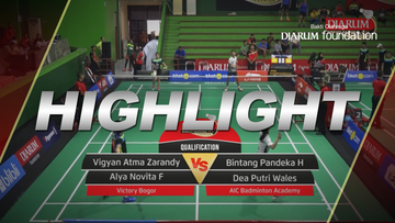 Vigyan Atma Zarandy/Alya Novita Fitriyani (Victory Bogor) VS Bintang Pandeka H/Dea Putri Wales (AIC Badminton Academy)