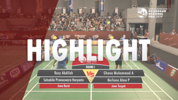 Rexy Abdilah/Salsabila Prameswara Haryanto (Jawa Barat) VS Ghana Muhammad Al Ilham/Berliona Alma Pradisa (Jawa Tengah)