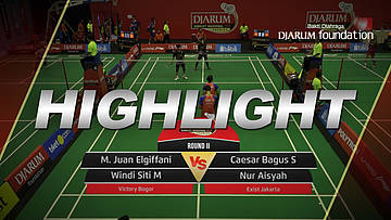 M Juan Elgiffani/Windi Siti Mulyani (Victory Bogor) VS Caesar Bagus Sadewa/Nur Aisyah (Exist Jakarta)