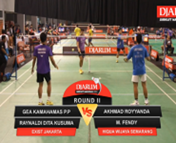 Gea K/Raynaldi D (Exist Jakarta) VS Akhmad R/M. Fendy (PB HiQua Wijaya Semarang)