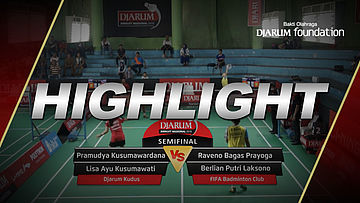 Pramudya Kusumawardana/Lisa Ayu Kusumawati (Djarum Kudus) VS Raveno Bagas Prayoga/Berlian Putri Laksono (FIFA Badminton Club)