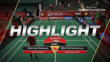 Aisha Galuh Maheswari (Djarum Kudus) VS Alfina Putri Nurmalitasari (Fifa Badminton Club)