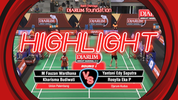 M. Fauzan Wardhana/Kharisma Budiwati (Union Palembang) VS Yantoni Edy Saputra/Rosyita Eka Putri Sari (Djarum Kudus)