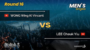 Round 16 | MS | LEE Cheuk Yiu (HKG) vs WONG Wing Ki Vincent (HKG) | Blibli Indonesia Open 2019