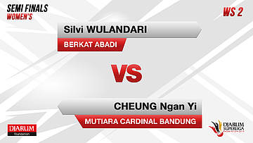 WS2 | SILVI WULANDARI (BERKAT ABADI BANJARMASIN) VS CHEUNG NGAN YI (MUTIARA CARDINAL BANDUNG)
