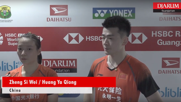 Mix Zone Corner - Zheng Si Wei/Huang Ya Qiong (China)