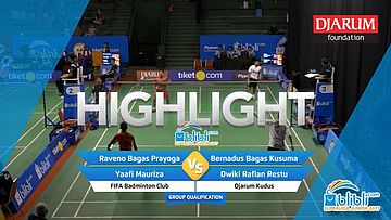 Bernadus Bagas Kusuma/Dwiki Rafian Restu (Djarum Kudus) VS Raveno Bagas Prayoga/Yaafi Mauriza (FIFA Badminton Club)