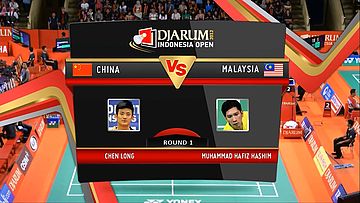 Chen Long (China) VS Muh Hafiz Hashim (Malaysia) Round 1 Mens Single DJARUM Indonesia Open Super Series Premier 2012