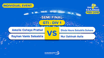 Tiket.com Kejurnas 2018 | GTI DIV 1 | Amalia/Rayhan VS Dinda/Nur