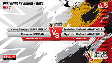 MD2 | SUKAMULJO/JORDAN (DJARUM KUDUS) VS ARAFIXQLI/ARAFIXQLI (JATIM UNITED)