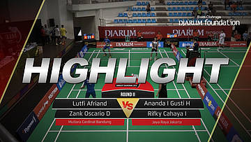 Lutfi Afriand/Zank Oscario D (Mutiara Cardinal Bandung) VS Ananda I Gusti Hikmal/Rifky Cahaya Irhanza (Jaya Raya Jakarta)