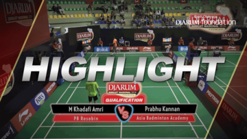Muhammad Khadafi Amri (PB Rosobin) VS Prabhu Kannan (Asia Badminton Academy)