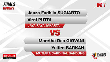WD1 | JAUZA FADHILA SUGIARTO/VIRNI PUTRI (JAYA RAYA JAKARTA) VS MARETHA DEA GIOVANI/YULFIRA BARKAH (MUTIARA CARDINAL BANDUNG)