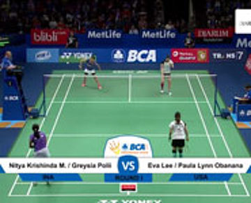 Greysia Polii/Nitya K. (INA) VS Eva Lee/Paula Lynn O. (USA)