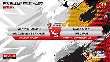 WD1 | APRIYANI / PIA (JAYA RAYA) VS AKANE / RIKO (SAMURAI JAPAN REPTILES)