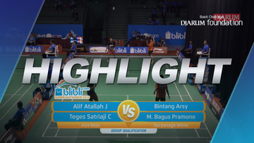 Alif Atallah Juan Setiawan/Teges Satriaji Cahyo Utomo (Jaya Raya) VS Bintang Arsy/M Bagus Pramono (Suryanaga Wima)