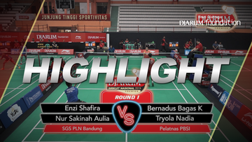 Enzi Shafira/Nur Sakinah Aulia (SGS PLN Bandung) VS Bernadus Bagas K/Tryola Nadia (Pelatnas PBSI)