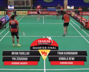 Irfan F/Pia Zabadiah (Jayaraya Jakarta) VS Fran Kurniawan/Komala Dewi (Djarum Kudus)