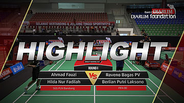 Ahmad Fauzi/Hilda Nur Fadilah (SGS PLN Bandung) VS Raveno Bagas P/Berlian Putri L (FIFA BC)