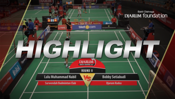 Bobby Setiabudi (Djarum Kudus) VS Lalu Muhammad Nabil (Sarwendah Badminton Club)